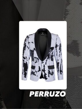 NWT Perruzo Reversible Sequin Blazer